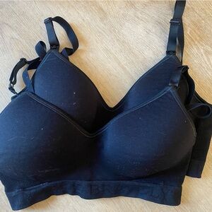 Kindred Bravely signature sublime contour nursing bra bundle. Black, medium.